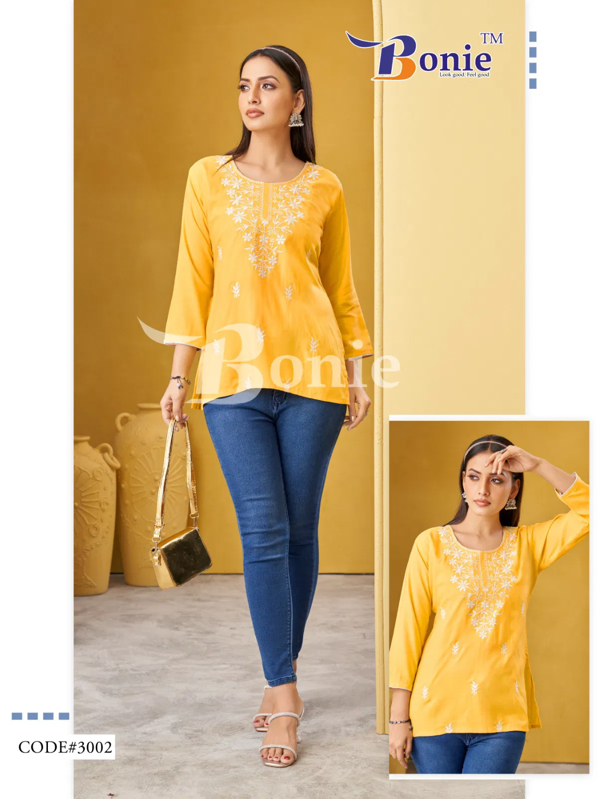 Aisha Vol 3 By Bonie Rayon Lucknowi Short Top Wholesale Online